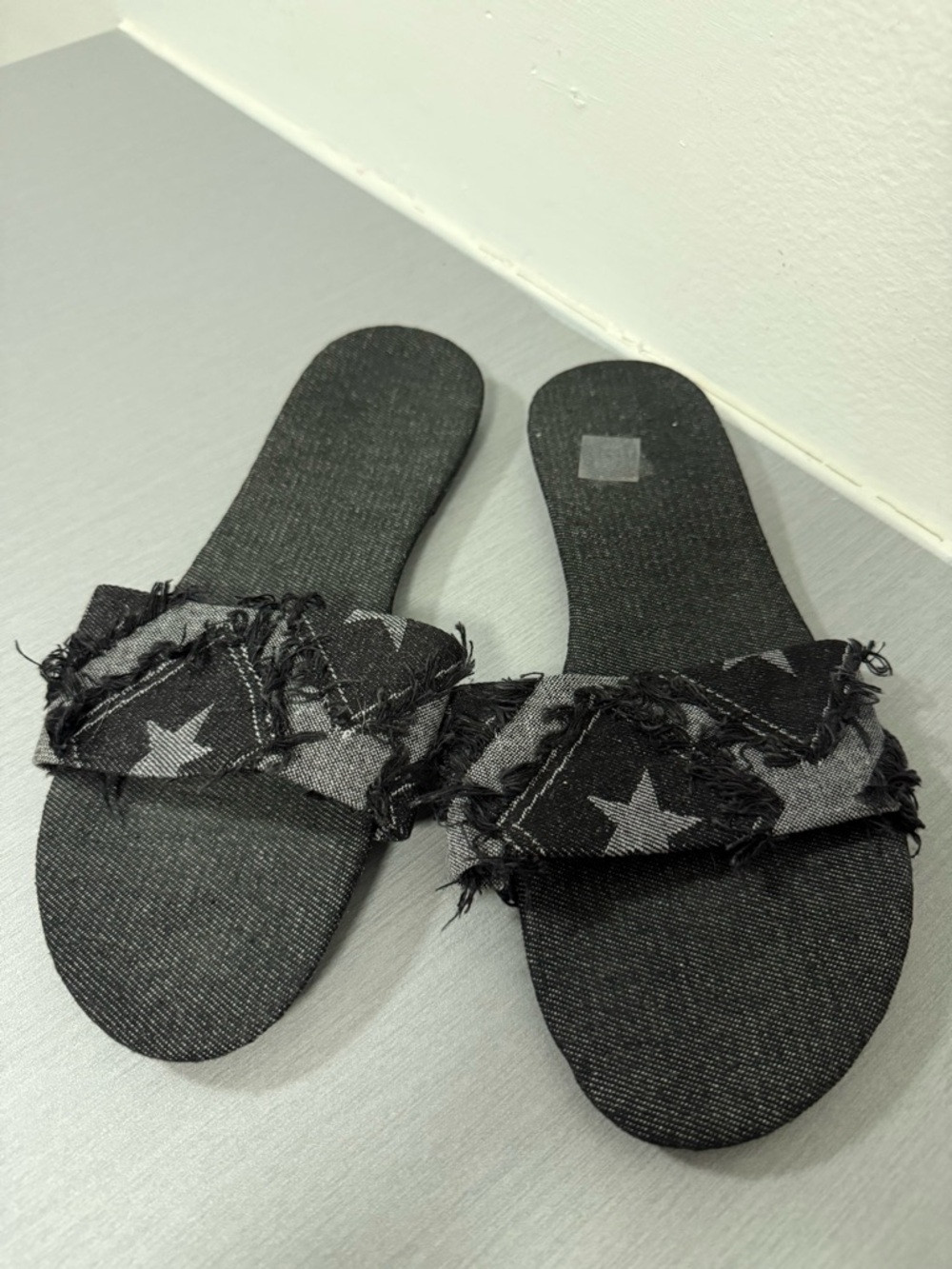 SHEIN Distressed Denim Slide Sandals – Size EUR 41